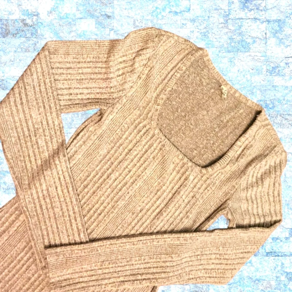 🎁MUDD Square Neck Gray Knit Long Sleeve Sweater-Size S - Picture 6 of 13